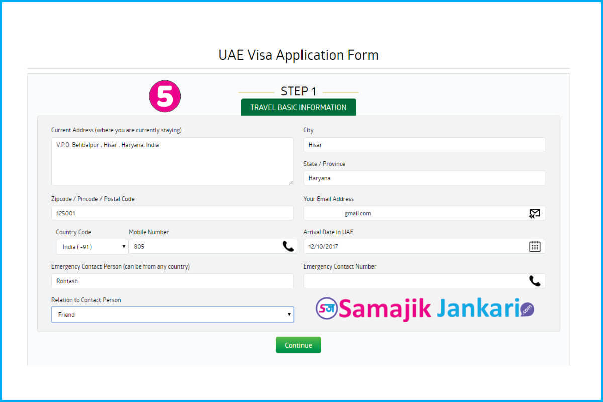 How To Fill Dubai Visa Application Form