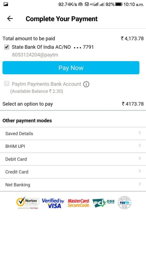 Online Lic Payment Through Paytm 7