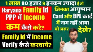 Income Correction In Family Id Haryana